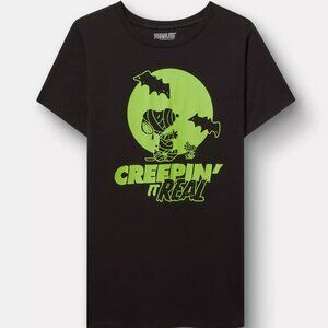 ❤️NWT TORRID TEE - PEANUTS GLOW IN THE DARK, CREEPIN IT REAL HALLOWEEN PLUS SIZE